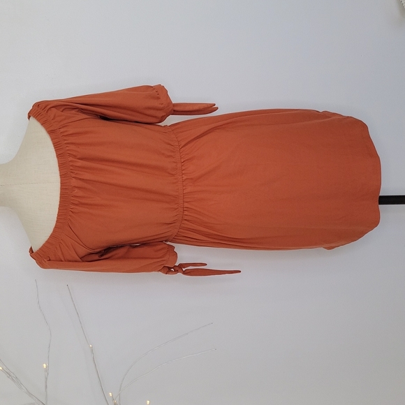 Derek Heart Orange Dress SZ L - Picture 5 of 11
